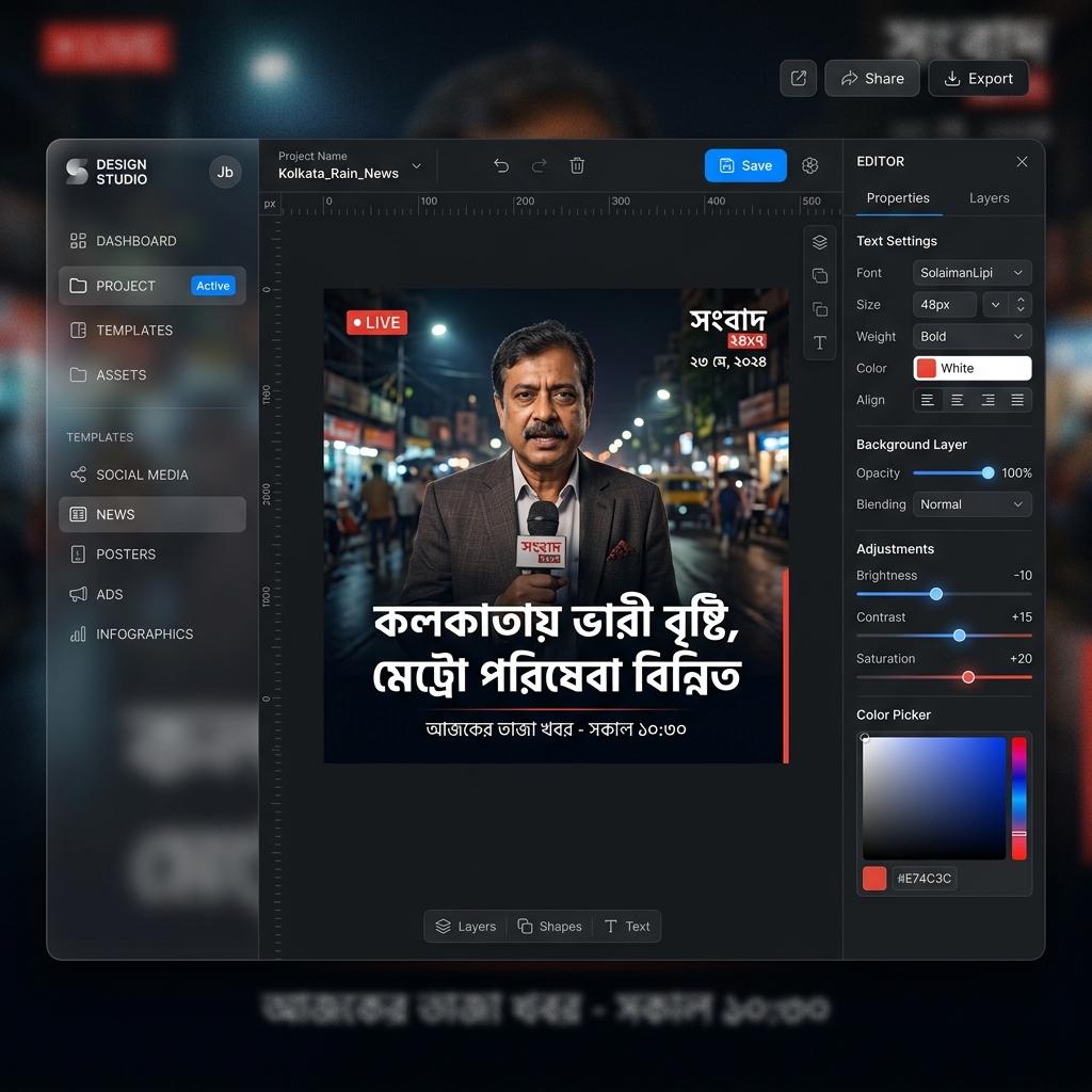 NewsCards Studio UI